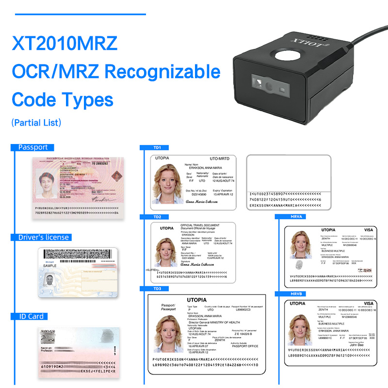 XT2010MRZ Fixed Mount Passport ID Card Reader