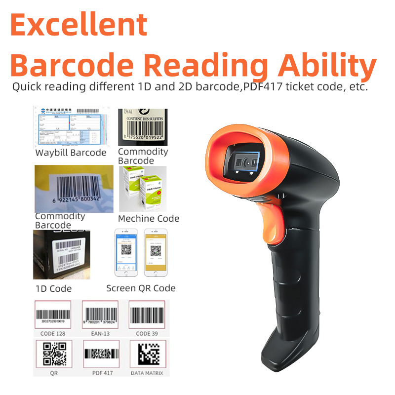 XT6603B XTIOT China Made in XTIOT China Factory Usb QR Code Reader Hand Wired Barcode Scanner