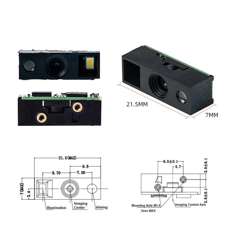 XT728M TTL Barcode Scanner 2D QR Code Reader Module For PDAs Data Collectors